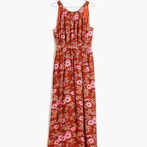 Madewell Halter Midi Dress in Hillside Daisies